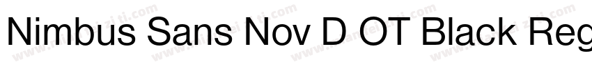 Nimbus Sans Nov D OT Black Regular字体转换